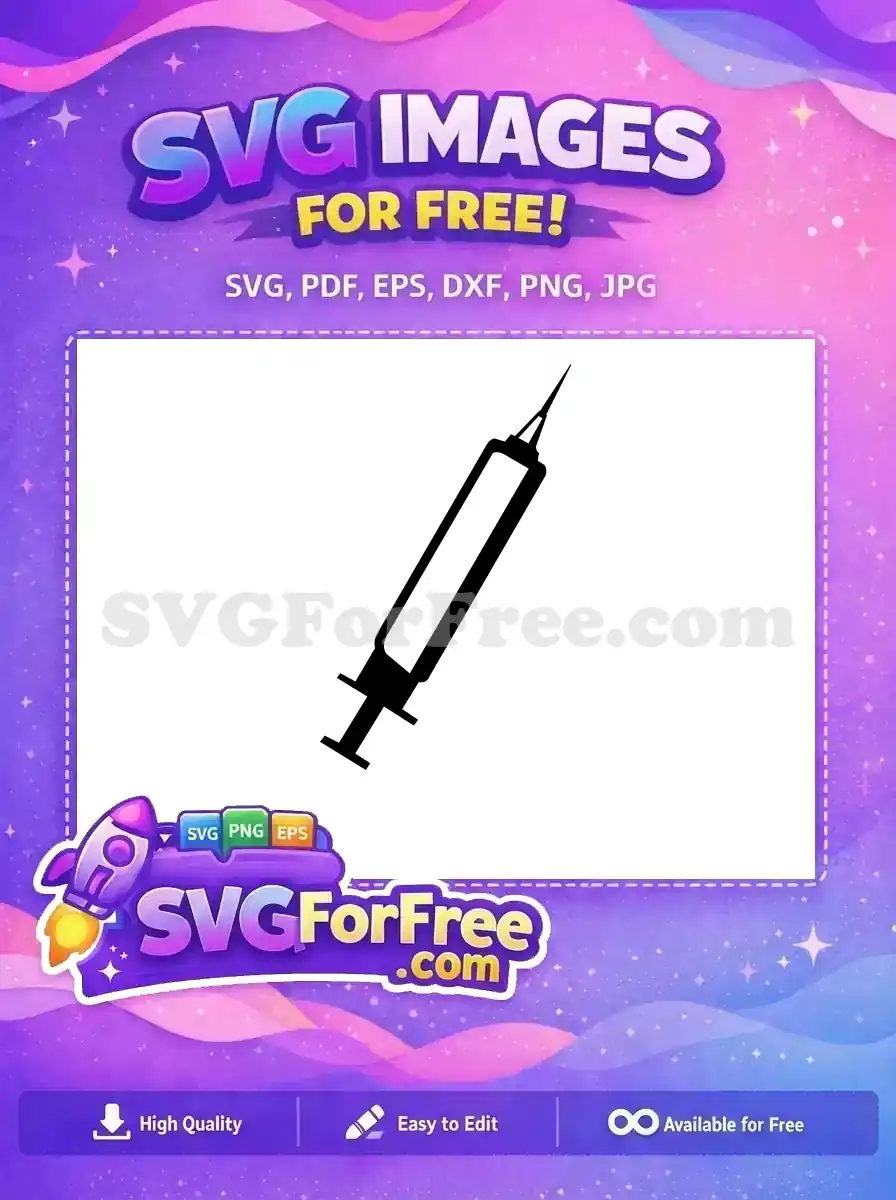 Free Black Syringe Free Medical Injection Doctor Nurse Quotes Free SVG 2