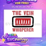 Free Red Ornate Free Vein Whisperer Quote Doctor Nurse Free SVG - Instant Download