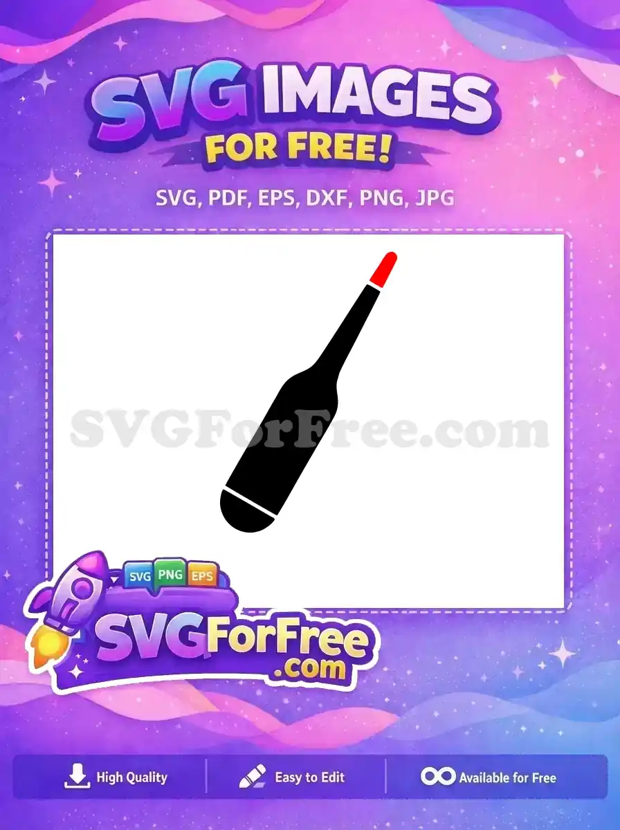 Free Black Red Ampoule Free Medical Vial Doctor Nurse Theme Free SVG