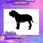 Free Standing Puppy Silhouette Free Black Dog Breed Art Free SVG - Instant Download