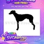 Free Black Greyhound Silhouette Free Running Dog Design Dog Breed Free SVG - Instant Download