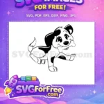 Free Smiling Puppy Free Bone Chewing Dog Breed Free SVG - Instant Download