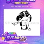 Free Cute Puppy Eyes Free Anxious Beagle Dog Free SVG - Instant Download