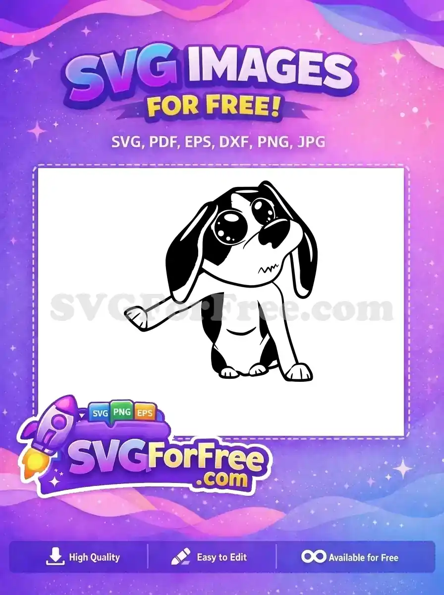 Free Cute Puppy Eyes Free Anxious Beagle Dog Free SVG