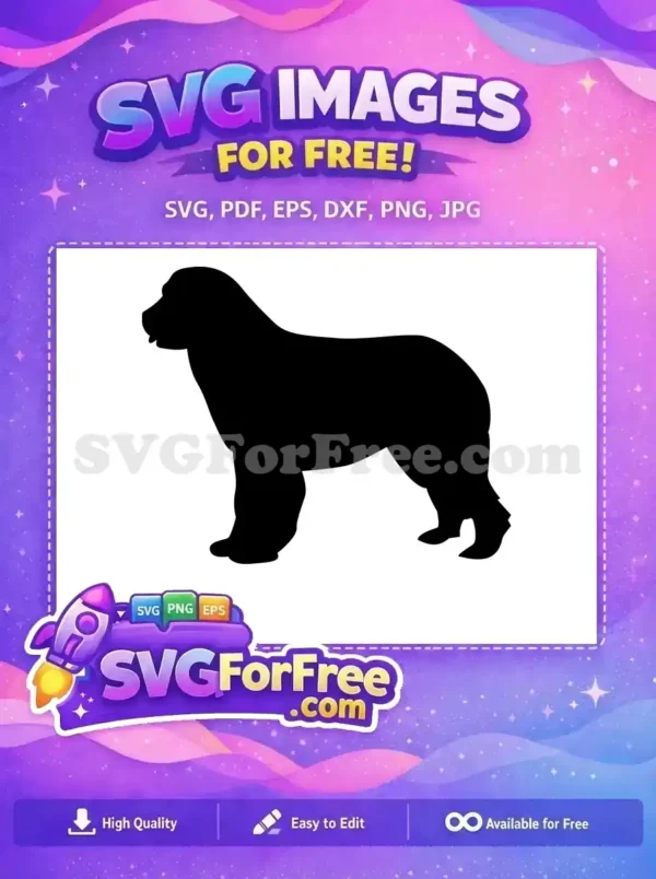 Free Solid Silhouette Free Saint Bernard Dog Breed Free SVG Free Solid Silhouette Free Saint Bernard Dog Breed Free SVG