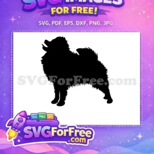 Free Black Spitz Silhouette Free German Dog Breed Free SVG Free Black Spitz Silhouette Free German Dog Breed Free SVG