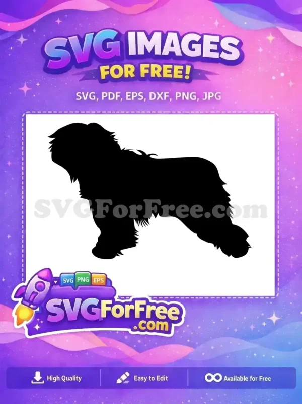 Free Shaggy Haired Free Black Bobtail Dog Breed Free SVG Free Shaggy Haired Free Black Bobtail Dog Breed Free SVG