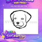 Free Cute Puppy Face Free Happy Dog Breed Outline Free SVG - Instant Download