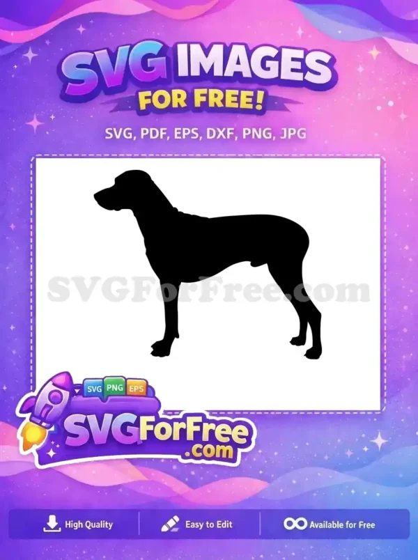 Free Black Dog Silhouette Free Elegant Hunting Dog Minimalist Design Free SVG Free Black Dog Silhouette Free Elegant Hunting Dog Minimalist Design Free SVG