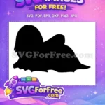 Free Long Haired Silhouette Free Lying Dog Breed Free SVG - Instant Download