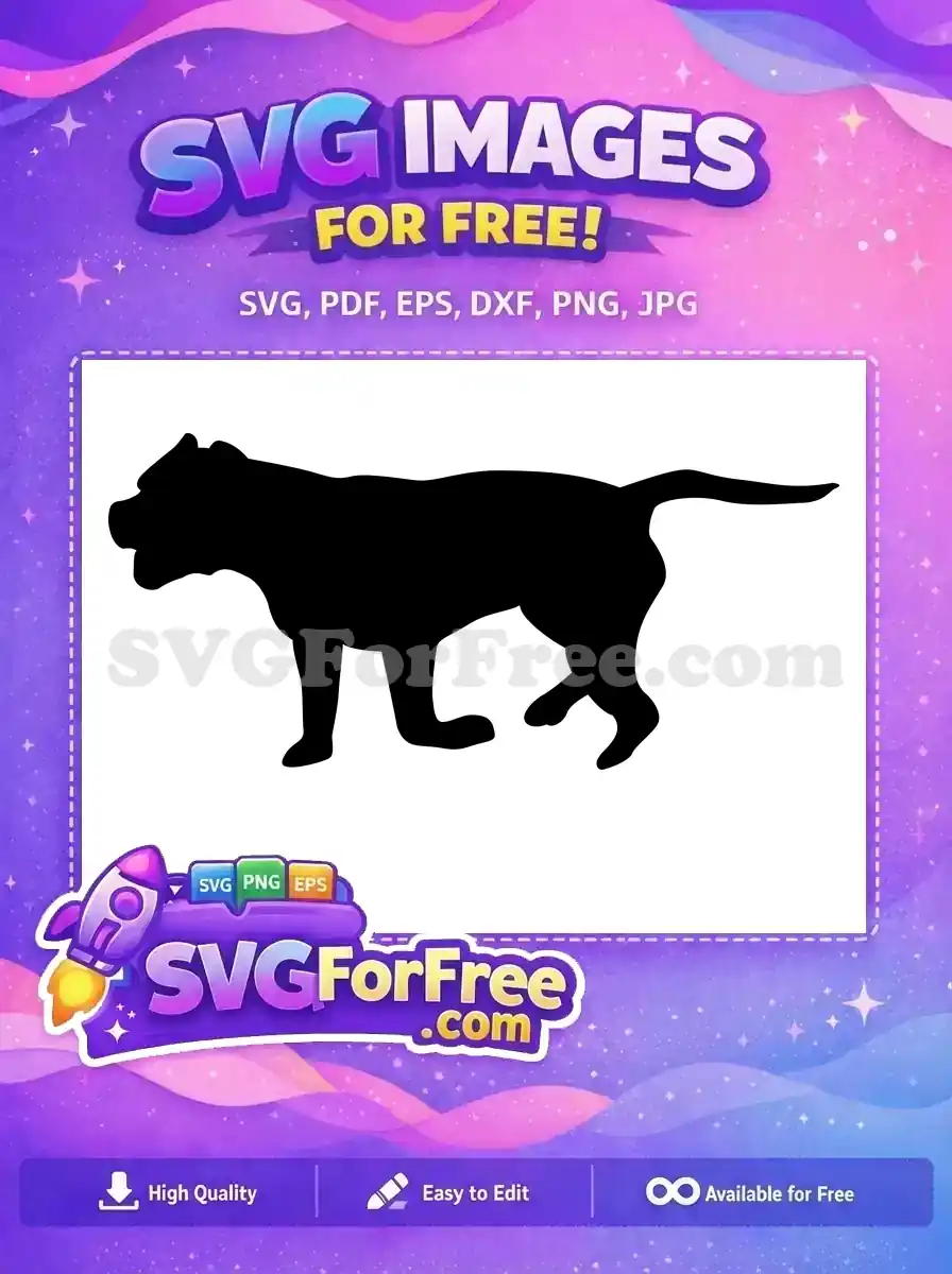 Free Silhouette Cane Corso Free Dog Breed Walking Free SVG