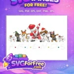 Free Dabbing Dogs Santa Free Christmas Friends Free SVG - Instant Download