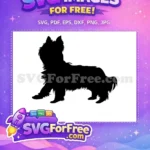 Free Yorkshire Terrier Silhouette Free Puppy Dog Pet Free SVG - Instant Download