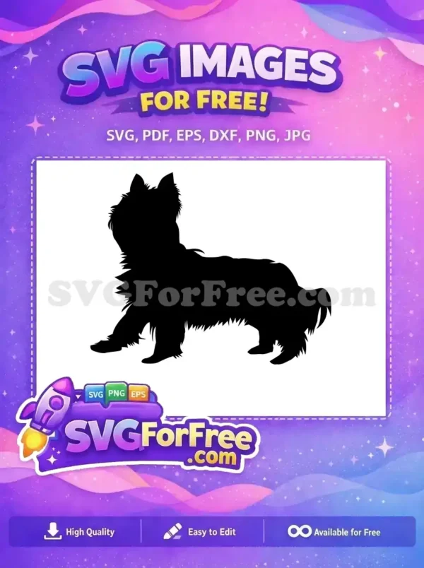 Free Yorkshire Terrier Silhouette Free Puppy Dog Pet Free SVG