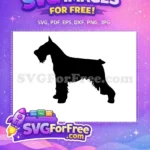 Free Schnauzer Silhouette Free Dog Breed Standing Free SVG - Instant Download