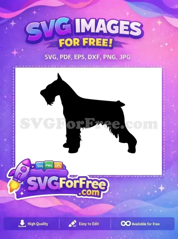 Free Schnauzer Silhouette Free Dog Breed Standing Free SVG
