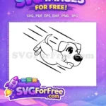 Free Running Puppy Dog Free Cute Pet Zoomies Free SVG - Instant Download
