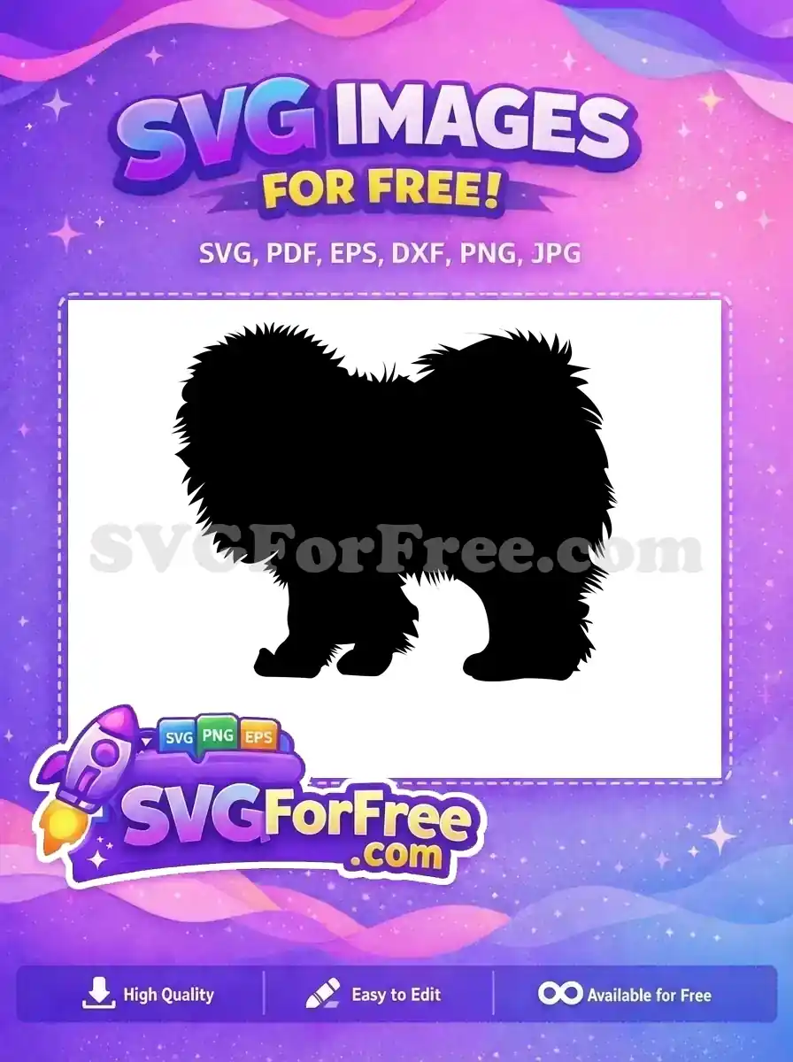 Free Fluffy Black Free Dog Silhouette Breed Free SVG