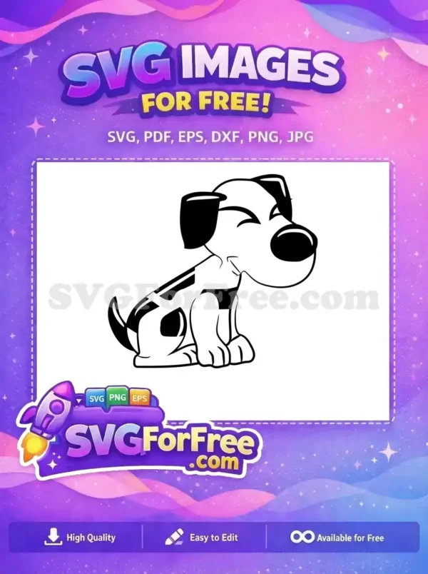 Free Smiling Dalmatian Puppy Free Cute Cartoon 101 Dalmatians Free SVG