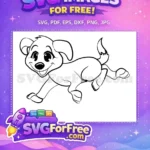 Free Happy Puppy Free Running Dog Breed Free SVG - Instant Download
