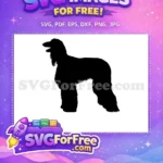 Free Elegant Afghan Hound Free Silhouette Dog Breed Free SVG - Instant Download