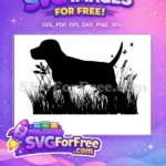 Free Black Dog Profile Free Botanical Silhouette Design Dog Breed Free SVG - Instant Download