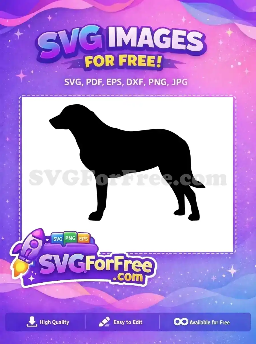 Free Silhouette Dog Breed Free Solid Elegant Design Free SVG