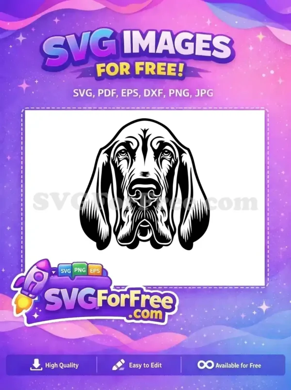 Free Bloodhound Free Droopy Ears Dog Head Free SVG Free Bloodhound Free Droopy Ears Dog Head Free SVG