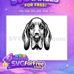 Free Black White Free Droopy Dog Heads Vector Free SVG - Instant Download