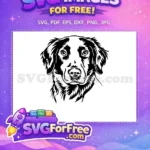 Free Black White Free Calm Dog Heads Vector Free SVG - Instant Download