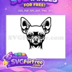 Free Chihuahua Dog Free Black Outline Cute Art Free SVG - Instant Download