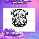 Free Cute Dog Faces Free Puppy Dog Cartoon Free SVG 1 - Instant Download