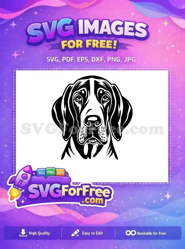 Free Stylized Free Monochrome Dog Heads Vector Free SVG