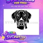 Free Black Dog Head Vector Free Detailed Canine Portrait Dog Heads Free SVG - Instant Download