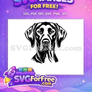 Free Black White Dog Free Realistic Outline Dog Heads Vector Free SVG
