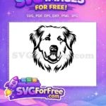 Free Friendly Black Free Happy Dog Heads Vector Free SVG - Instant Download
