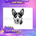 Free Happy Black Dog Free Cute Puppy Vector Dog Heads Free SVG - Instant Download