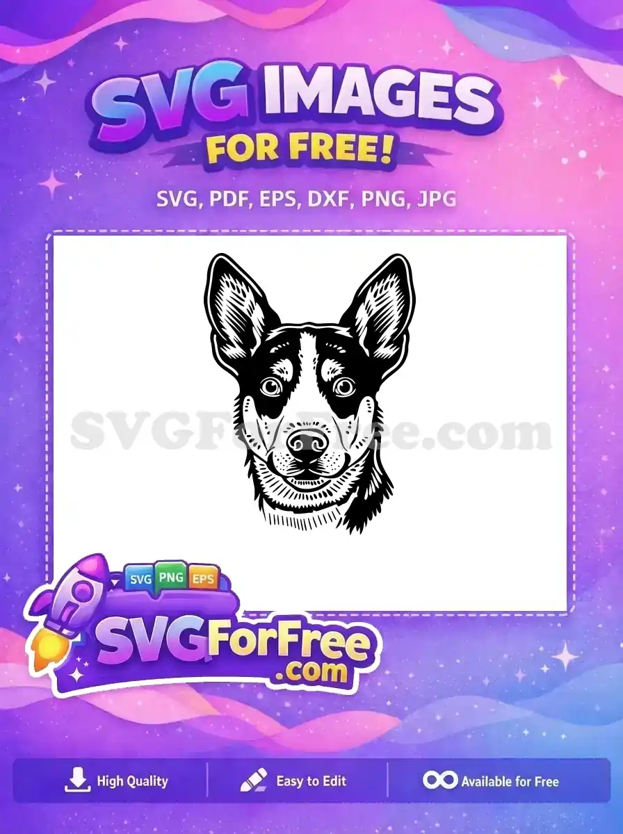 Free Happy Black Dog Free Cute Puppy Vector Dog Heads Free SVG