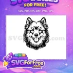 Free Happy Free Fluffy Dog Heads Vector Free SVG 1 - Instant Download