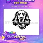 Free Dog Head Free Black White Vector Design Free SVG - Instant Download