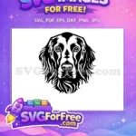 Free Elegant Black Free Dog Head Vector Free SVG - Instant Download