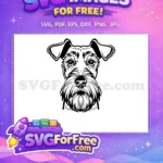 Free Black Schnauzer Free Detailed Head Dog Heads Vector Free SVG - Instant Download