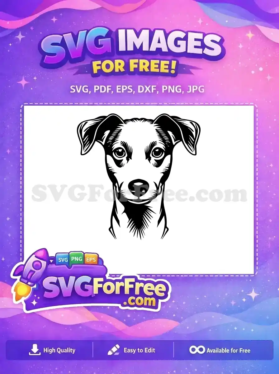Free Elegant Italian Greyhound Head Free Detailed Vector Art Pet Lover Free SVG