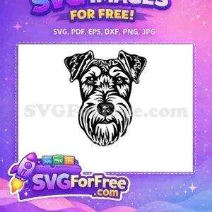 Free Black Schnauzer Free Detailed Dog Face Vector Art Free SVG