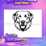Free Happy Free Outline Dog Heads Vector Free SVG - Instant Download