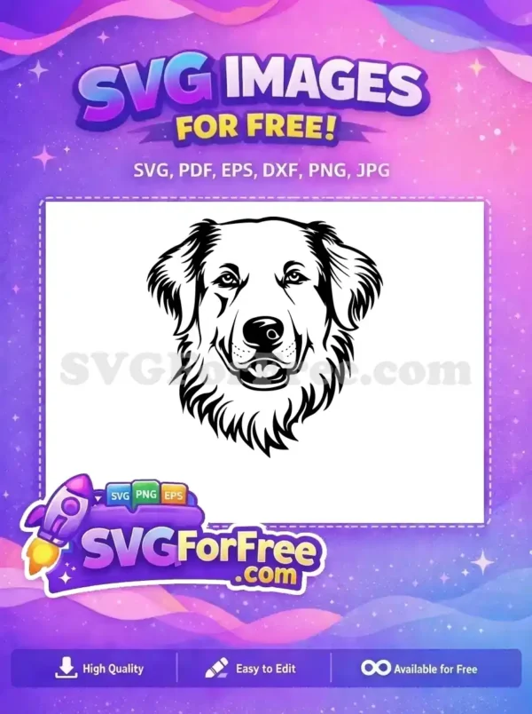 Free Happy Smiling Free Loyal Canine Dog Heads Vector Free SVG