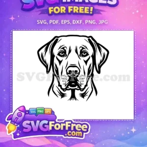 Free Black Outline Free Dog Face Vector Art Free SVG