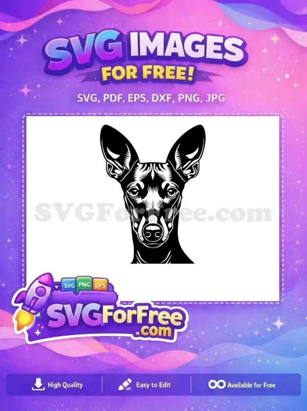 Free Elegant Black White Free Detailed Dog Head Vector Art Free SVG Free Elegant Black White Free Detailed Dog Head Vector Art Free SVG