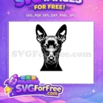 Free Black White Canine Free Vector Ears Dog Heads Free SVG - Instant Download
