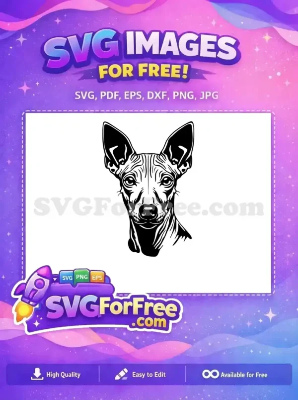 Free Chihuahua Outline Free Big Ear Dog Art Free SVG